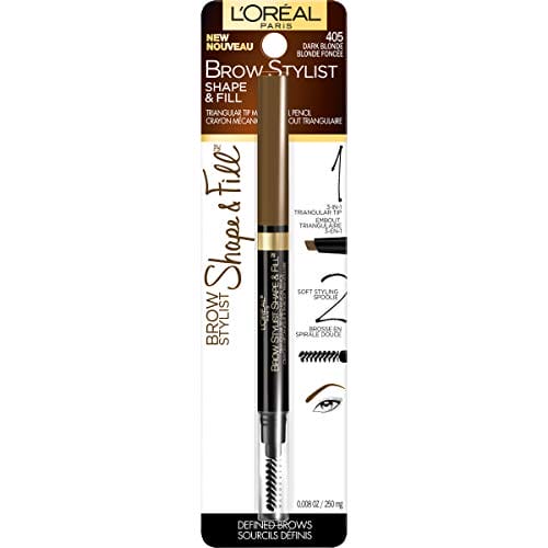 L'Oreal Paris Makeup Brow Stylist Shape & Fill Mechanical Eye Brow Makeup Pencil, Dark Blonde, 0.008 oz. - Image 2