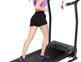 Mauccau Folding Treadmill for Home, Electric Treadmills with LCD Display Exercise Fitness Trainer Walking Running Machine