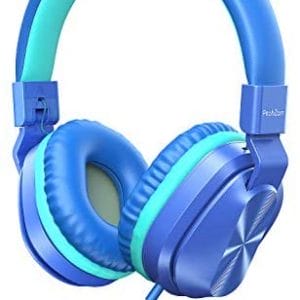 PeohZarr Kids Headphones with Mic, 85dB/94dB Safe Volume Limited On-Ear Headphones for Kids Girls Boys, 3.5mm Jack Stereo Foldable Wired Headphones for Cellphones/Tablet/Kindle/School/Travel