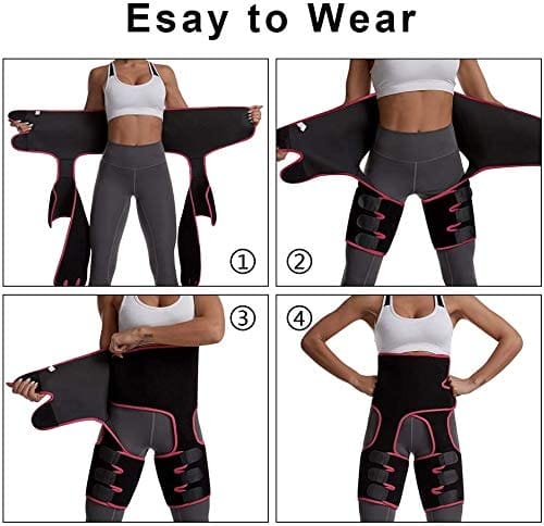 Kimbloem Waist Trainer for Women, Thigh Trimmer 3-in-1 Fitness Weight Butt Lifter and Adjustable Thigh Trimmer, Hip Enhancer High Waist Trimmer Waist Belt Body Shaper for Women Workout Weight Loss… - Image 7