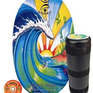 INDO BOARD Original - Balance Board for Fun, Fitness and Sports Training - Comes with 30" X 18" Non-Slip Deck and a 6.5" Roller - 11 Color Choices