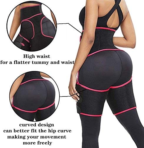 Kimbloem Waist Trainer for Women, Thigh Trimmer 3-in-1 Fitness Weight Butt Lifter and Adjustable Thigh Trimmer, Hip Enhancer High Waist Trimmer Waist Belt Body Shaper for Women Workout Weight Loss… - Image 2
