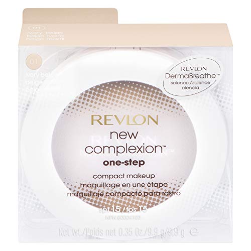 Revlon Foundation, New Complexion One-Step Face Makeup, Longwear Light Coverage with Matte Finish, SPF 15, Cream to Powder Formula, Oil Free, 001 Ivory Beige, 0.35 Oz - Image 8