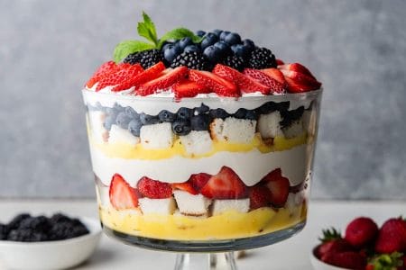 Creamy Berry Trifle – The Stay At Home Chef