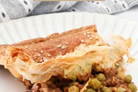 Mince And Cheese Pie with Puff Pastry