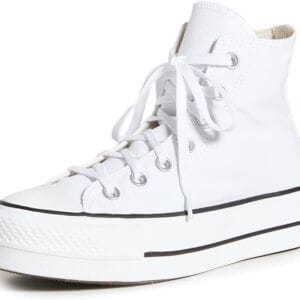 Converse Women's Chuck Taylor All Star Lift High Top Sneakers, White/Black/White, 9.5 Medium US