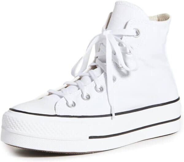 Converse Women's Chuck Taylor All Star Lift High Top Sneakers, White/Black/White, 9.5 Medium US