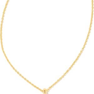 Kendra Scott 14k Gold-Plated Brass Letter A-Z Disc Reversible Pendant Necklace, Fashion Jewelry for Women