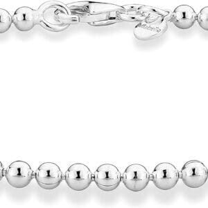 Miabella 925 Sterling Silver 3mm Round Bead Ball Chain Anklet Ankle Bracelet for Women, Jewelry Made in Italy