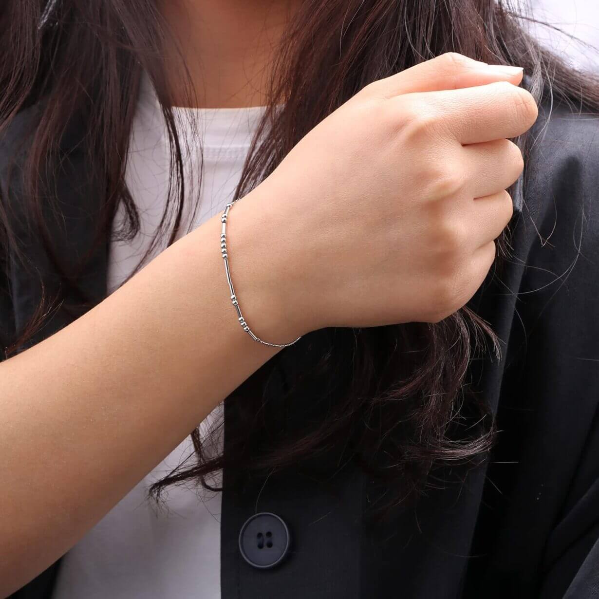 JoycuFF Friendship Morse Code Bracelets Inspirational Gifts For Best Friends Women Mother Daughter Aunt Sister Mothers Day Birthday Valentine'S Day Christmas Stianless Steel Jewelry - Image 4