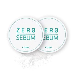 ETUDE Zero Sebum Drying Powder Duo Set 0.14Ounce*2 (4g*2) | Lightweight Oil Control No Sebum Loose Face Powder with 80% Mineral | Long Lasting, Makes Skin Downy, Korean Makeup, Kbeauty