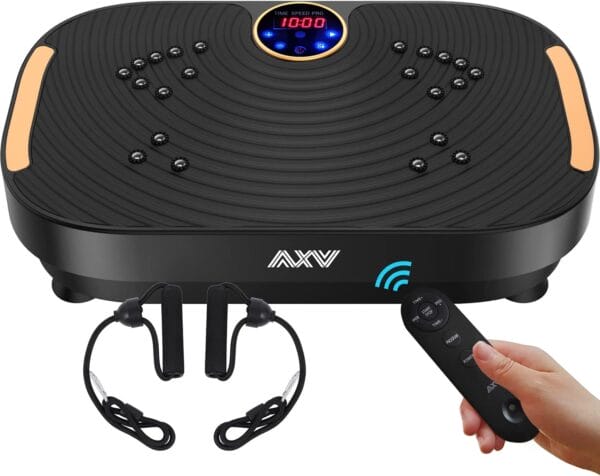 AXV Vibration Plate Exercise Machine Whole Body Workout Vibrate Fitness Platform Lymphatic Drainage Machine for Weight Loss Shaping Toning Wellness Home Gyms Workout