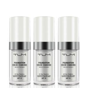 3PCS TLM Concealer Cover Cream, Flawless Colour Changing Warm Skin Tone Foundation Makeup, Base Nude Face Liquid Cover Concealer