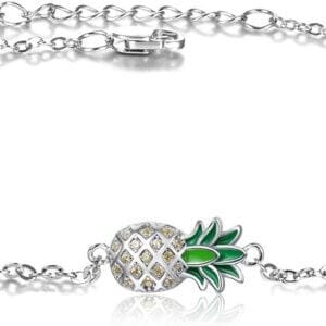 Pineapple/Mushroom/Star/Mountain Anklets Sterling Silver Adjustable Chain Link Ankle Bracelets Beach Anklet Jewelry for Women Teens