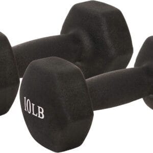 Sunny Health & Fitness Neoprene Coated Hex Shaped Dumbbell Non-Slip Fitness Weights for Home Gym Exercise, Full Body Workout Strength Building, Weight Loss, Sold in Pairs - Sizes - 2LB, 5LB, 8LB, 10LB