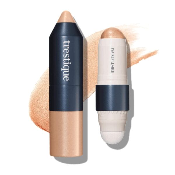 trestique Highlight Stick, Illuminator Makeup For Face, Highlighter Makeup Stick, Face Highlighter Bronzer Makeup - Refillable