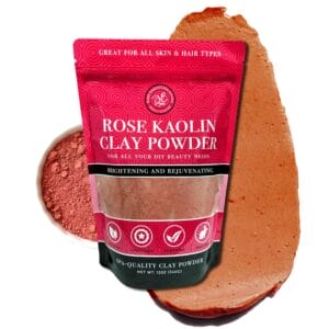 Bare Essentials Living - Pink Kaolin Clay Rose Powder (12 oz) 100% Natural Pink Powdered Clay for Seed Bombs, Pink Clay Mask for Face or for Colorant DIY Spa, Pink Rose Soap, Bath Bomb, Deodorant