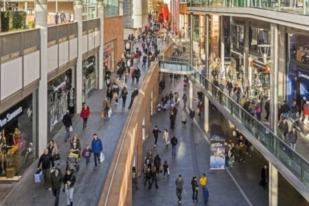 Total footfall was down 2.2% in 2024