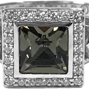 Harley-Davidson Women's Ring, Black Ice Crystal Outline Bling Ring HDR0362