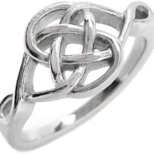 Loralyn Designs Celtic Love Knot Stainless Steel Irish Ring Womens