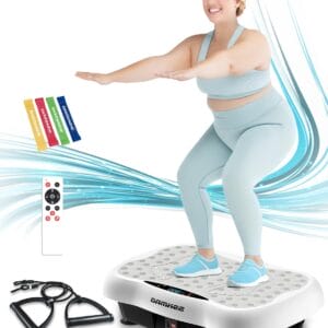 Vibration Plate Exercise Machine for Weight Loss, Power Vibrating Platform Full Body Workout, Home Gym Equipment with 120 Adjustable speeds, 330 Lbs, Shake Board for Lymphatic Drainage and Fitness