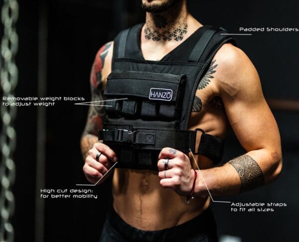 Premium Training Weighted Vest Men & Women - 25lbs/35lbs/45lbs/65lbs, Adjustable Nylon Body Weight Workout Vest for Fitness, Calisthenics, and Home Workouts