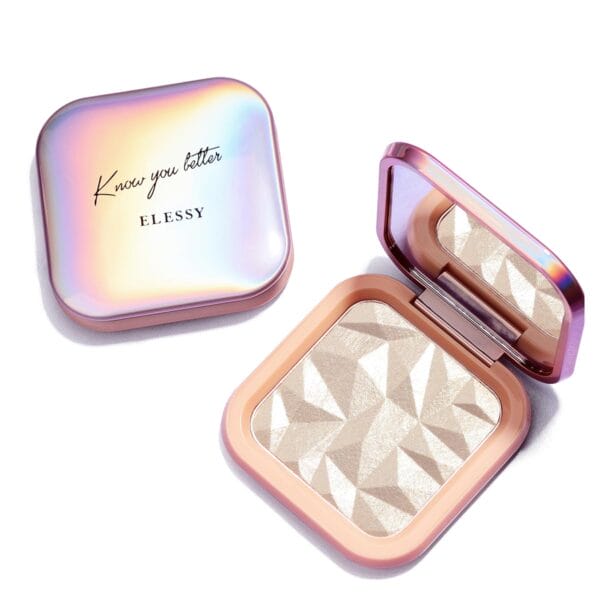 ELESSY Highlighter Makeup Palette Face Highlighter Palette Glitter Illuminator Highlighter Palette Shimmer Highlighter Powder Kit Highlight Makeup Palette -SUN GLOW