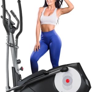 ANCHEER Elliptical Machine, Elliptical Exercise Machine for Home with Hyper-Quiet Magnetic Driving System, Elliptical Trainer with 22 Resistance Levels, Workout Equipment Eliptical Home Gym