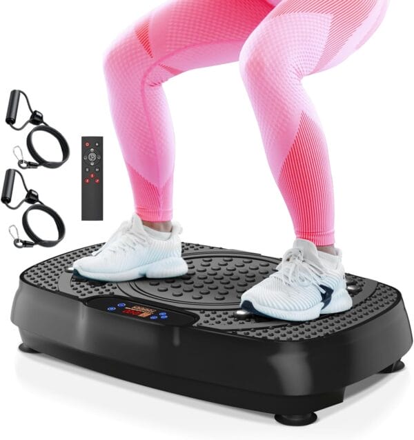 Vibration Plate Exercise Machine: TISSCARE Weight Loss and Lymphatic Drainage Vibrating Plates, Whole Body Workout Sculpting Platform for Home Fitness Fat Burner for Women Men