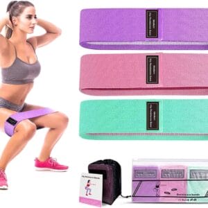 3 Levels Fabric Resistance Bands Set, Booty Bands for Working Out, Exercise Bands for Legs and Butt, Fitness Loop Bands for Women and Men, Non-Slip Stretch Bands