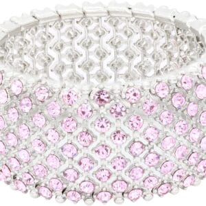 Lavencious Tennis Rhinestone Stretch Bridal Bracelets Evening Party Jewelry For Women Stretch Bracelets