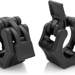 Olympic Barbell Clamps Collars Quick Release Pair Weight Clips for 2 inch Barbell BLACK