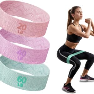 Resistance Bands for Working Out,3 Set of Exercise Bands,Fabric Workout Bands, Pilates, Rehab, Fitness and Home Workout