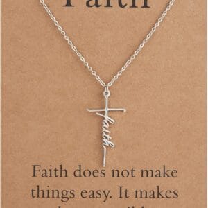 Lcherry Faith Cross Necklace for Women Religious Gifts for Women Christian Jewelry Gifts for Women