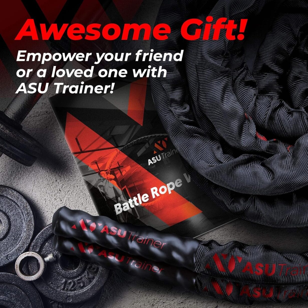 Poly Dacron Weighted Battle Ropes for Home Gym – Indoor/Outdoor Workout Rope with Sleeve, Heat-Shrink Handles, & Anchor Kit – Exercise Rope for Training/Fitness/Boxing, Army Battle Rope - Image 7