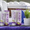 Spa setting showing the Nelsons Arnicare arnica cream range which helps heal bruises