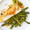 Sous vide cod recipe with miso foam and charred asparagus - a flavorful, low-calorie treat