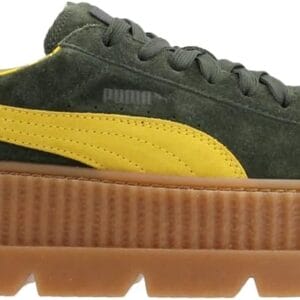 PUMA Womens Suede Cleated Creeper Platform Sneakers Shoes Casual - Green - Size 9 B