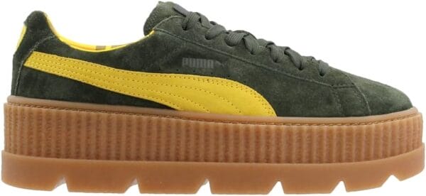 PUMA Womens Suede Cleated Creeper Platform Sneakers Shoes Casual - Green - Size 9 B