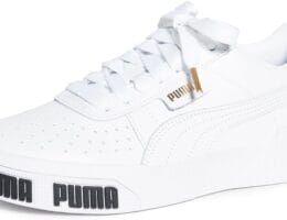 PUMA Women’s Sneaker,white-metallic gold, White-Metallic Gold 7 medium