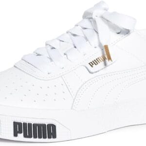 PUMA Women's Sneaker,white-metallic gold, White-Metallic Gold 7 medium