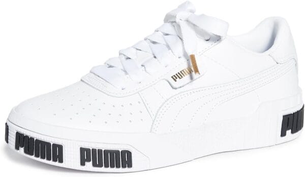 PUMA Women's Sneaker,white-metallic gold, White-Metallic Gold 7 medium