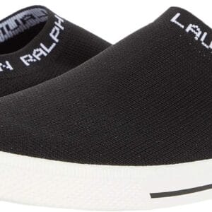 Lauren Ralph Lauren Jordyn Slip-On Sneaker - Breathable, Classic Round Toe Pull-on Flat Canvas Shoes for Women