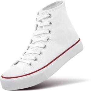 Womens Canvas Sneakers High Top Lace ups Casual Walking Shoes