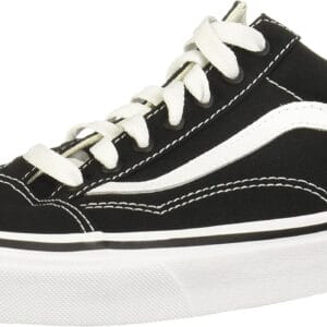 Vans Unisex Low-Top Sneakers, Black Canvas, 8.5 US Women