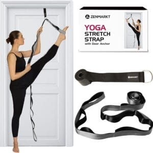 10-Loop Yoga Strap with Door Anchor – Stretch Strap for Flexibility, Deep Stretching, and Improved Balance – Perfect Yoga Accessory for All Fitness Levels