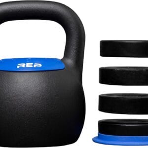 Rep Fitness Adjustable Kettlebell with Matte Powder Coating – Quickly Select From Multiple KG or LB Weight Options for HIIT and Cross-Training Workouts