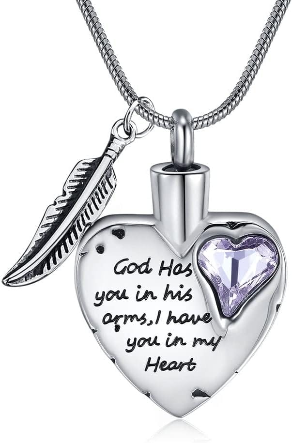 Heart Urn Necklace for Ashes Stainless Steel Cremation Jewelry for Ashes Keepsake Necklaces …