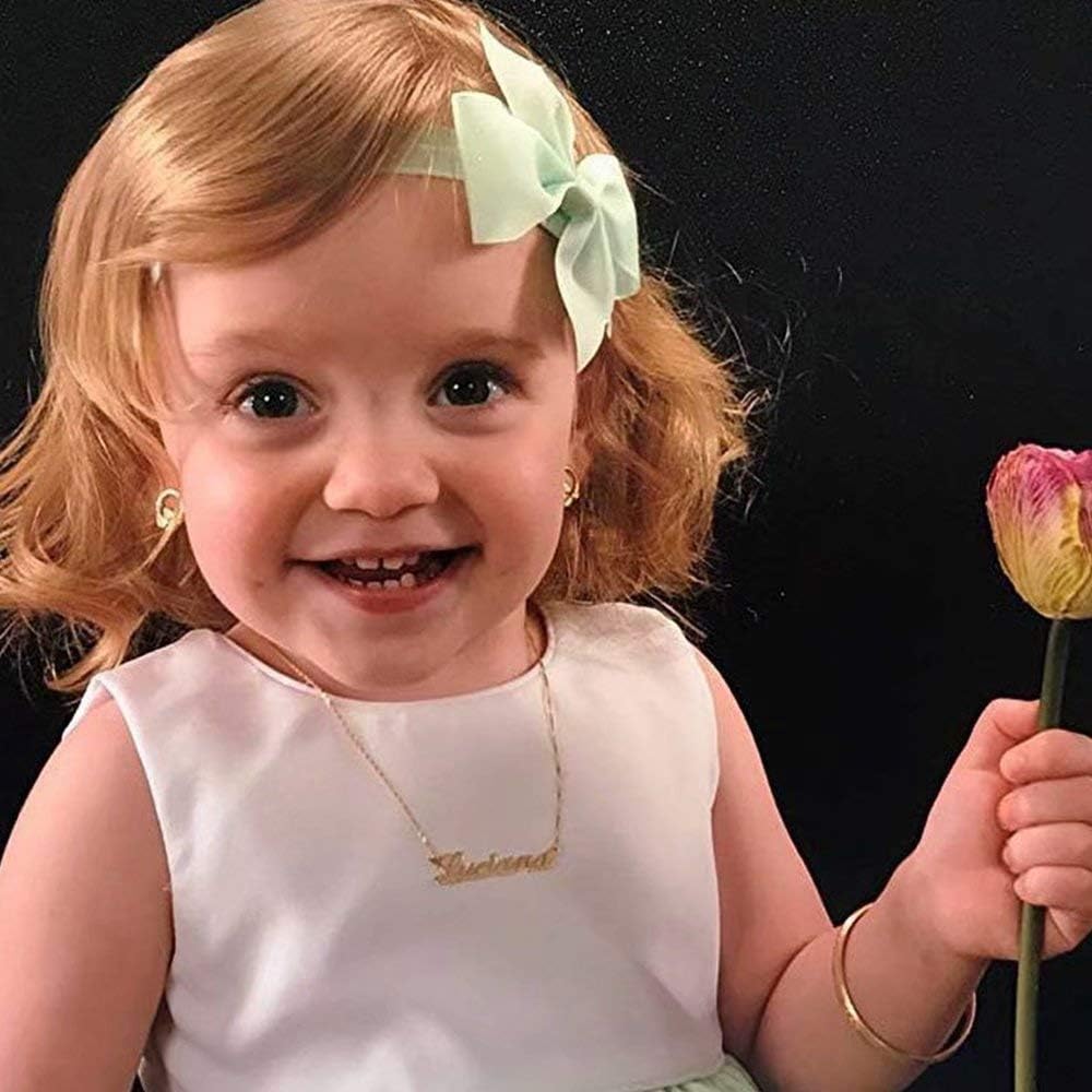 Turandoss Custom Name Necklace Personalized, 14K Gold Plated Name Pendant Necklace Dainty Name Necklace Personalized Jewelry Gifts for Women - Image 3