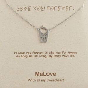 MaLove Lovely Simple Daily Tiny Small Dainty Delicate Giraffe Inspirational Pendant Necklace, Handmade White Rhodium Plated Pendant Necklace Jewelry Gift for Women